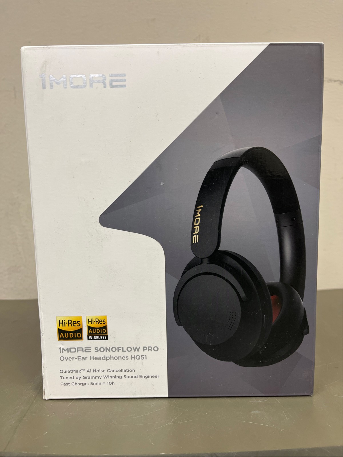 1MORE Sonoflow Pro HQ51 Bluetooth over-Ear Headphones with Built-in Mic, Black