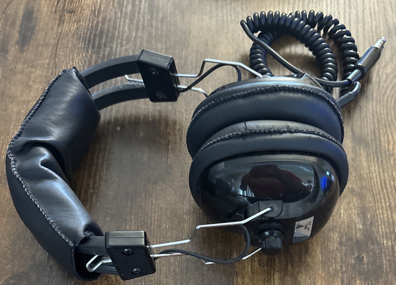 Vintage Vanco HF-24 Black Deluxe Stereo Headset – Padded Headphones 8ohm