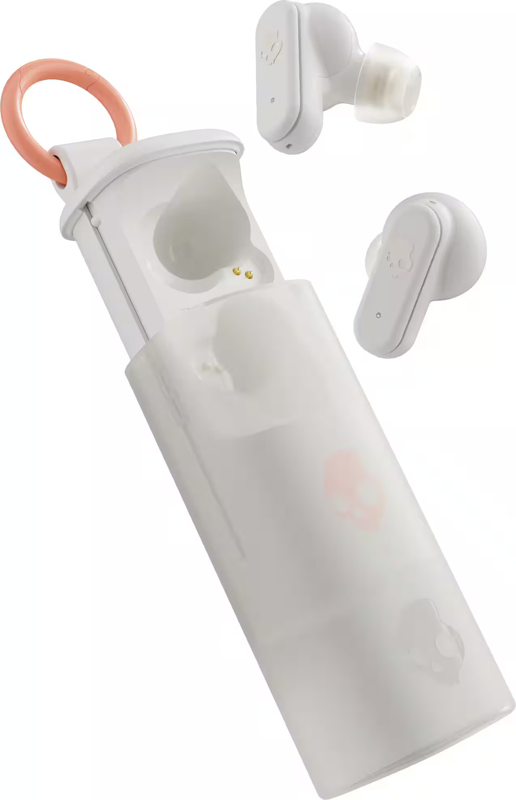 Skullcandy – Dime EVO True Wireless Bluetooth In-Ear Earbuds – Bone/Orange