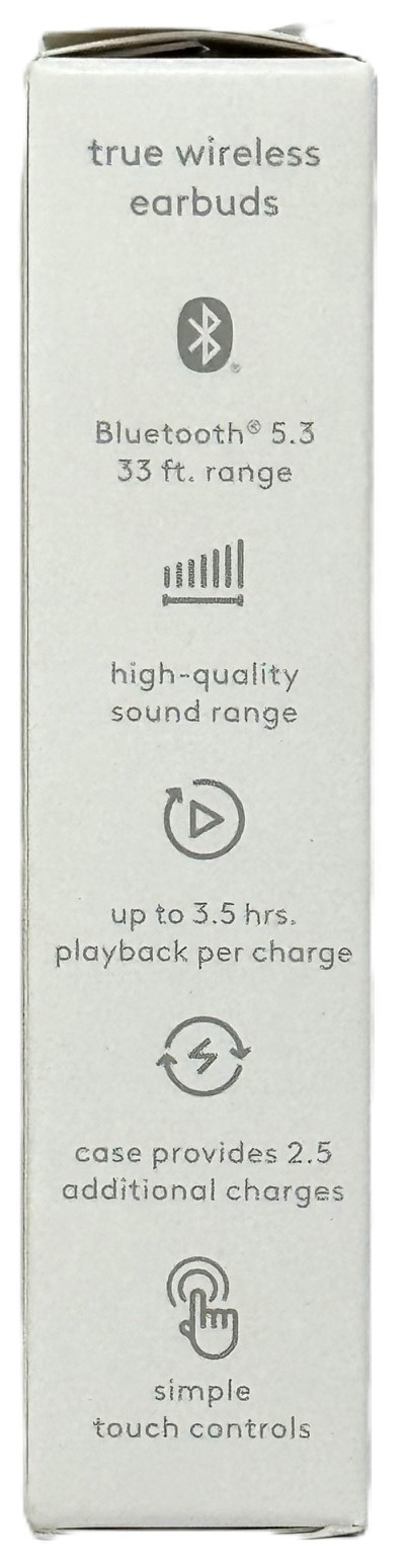 Heyday True Wireless Earbuds W/Rechargeable Case Micro USB Charging Cable – DUSK