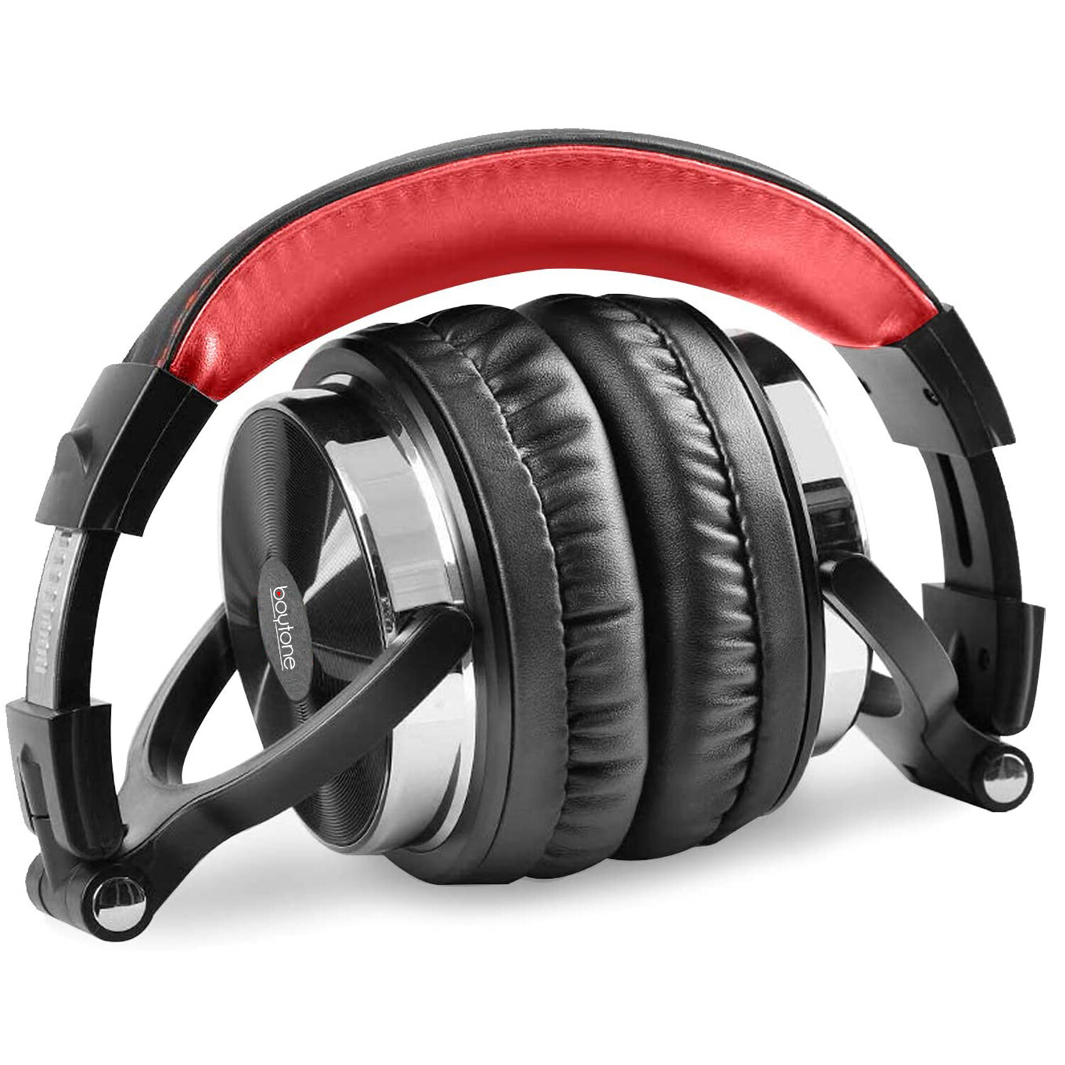 Boytone BT-10RD Wired Over Ear DJ Headphones, Studio Monitor & Stereo headphone