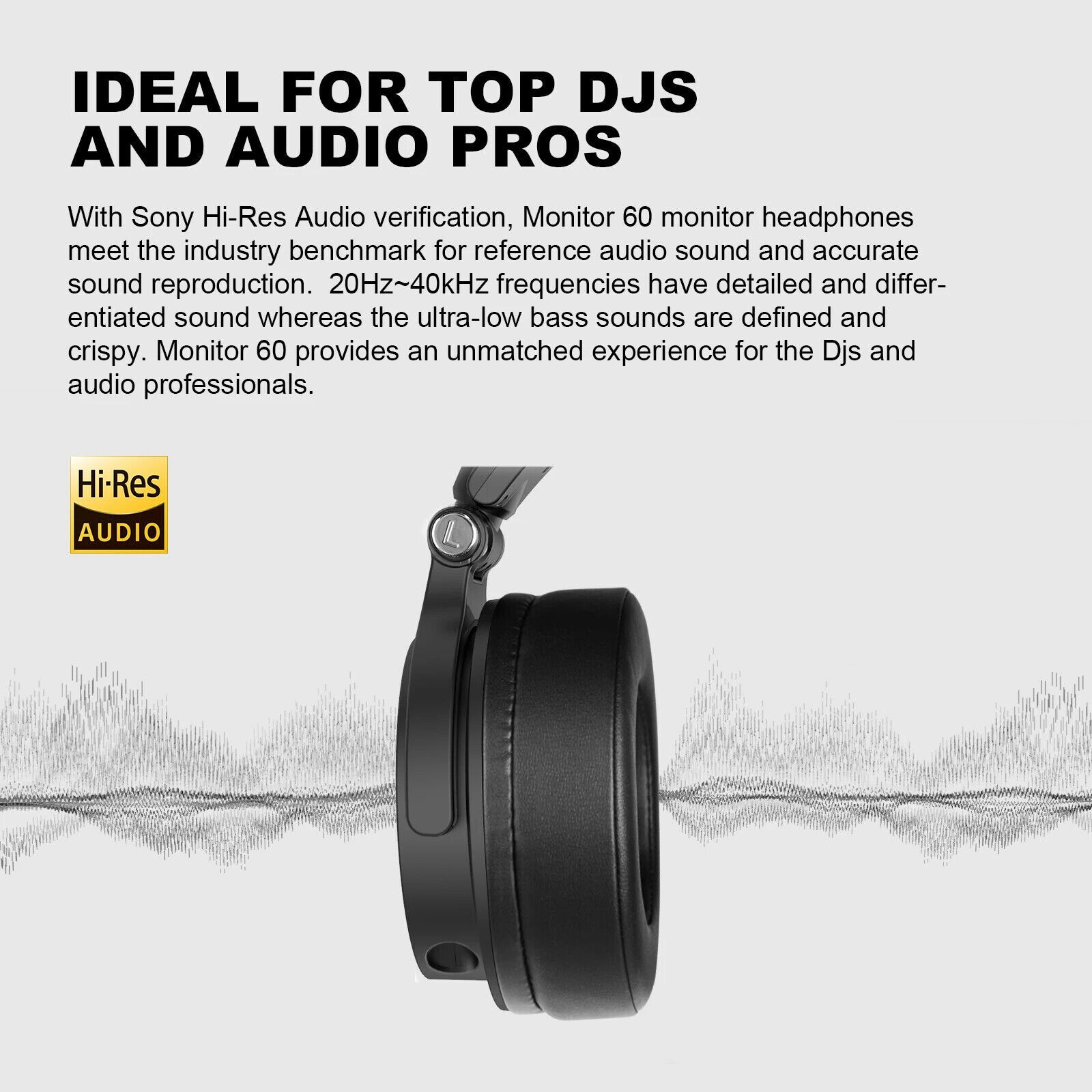 OneOdio Monitor 60 Professional Studio Headphones Wired Over Ear Hi-Res Audio