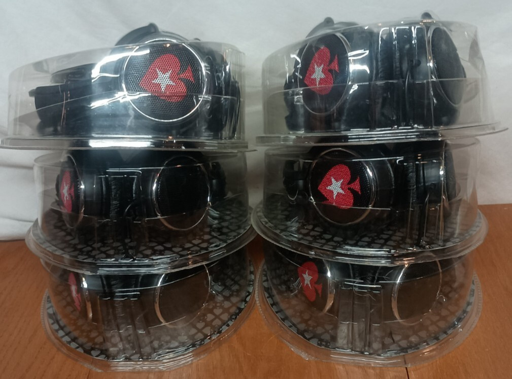 Lot of 6: PokerStars.Net Special Edition DJ Style Headphones Collectable