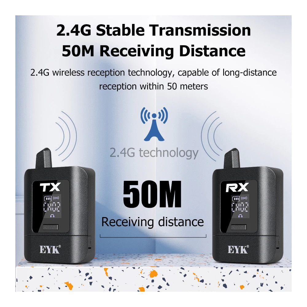 2.4G Digital Stereo in Ear Monitor System Stable Wireless Transmission Low Laten