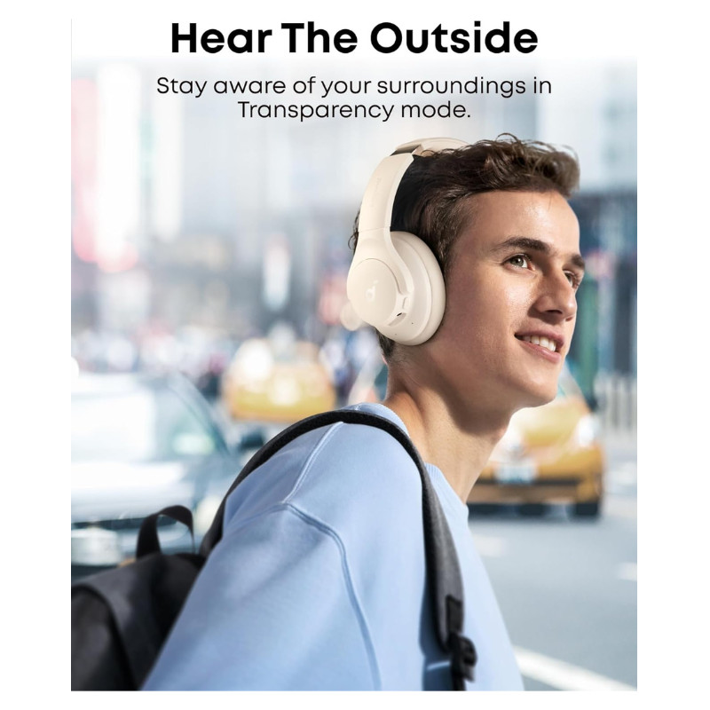 Soundcore by Anker Q20i Hybrid Active Noise Cancelling Headphones, Wireless Over
