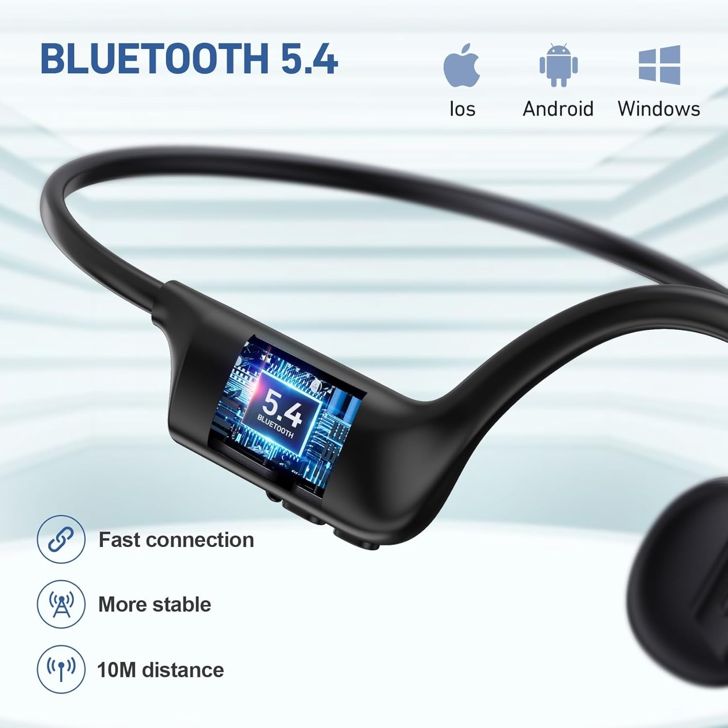 Bone Conduction Headphones with Bluetooth 5.4 – Waterproof Open Ear Design
