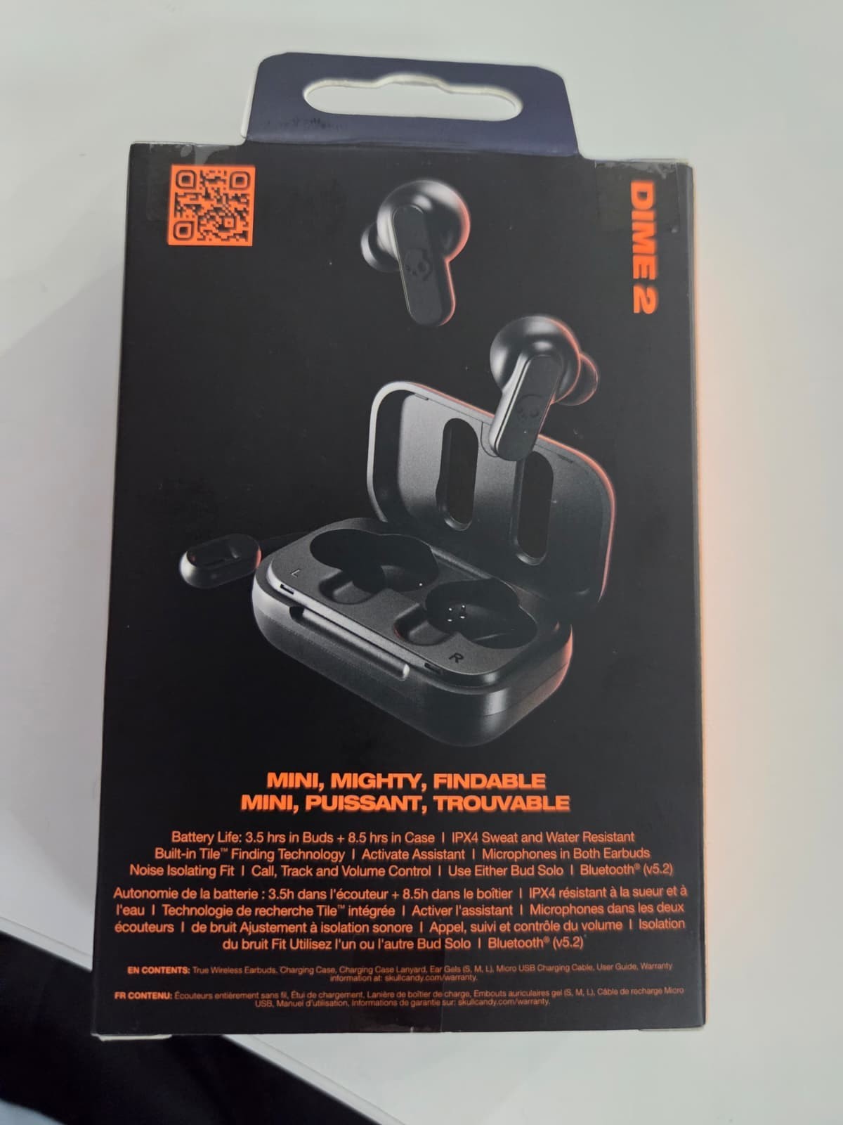 Skullcandy Dime2 S2DBW-P740 ultra-compact, true wireless Bluetooth 5.2 earbuds.