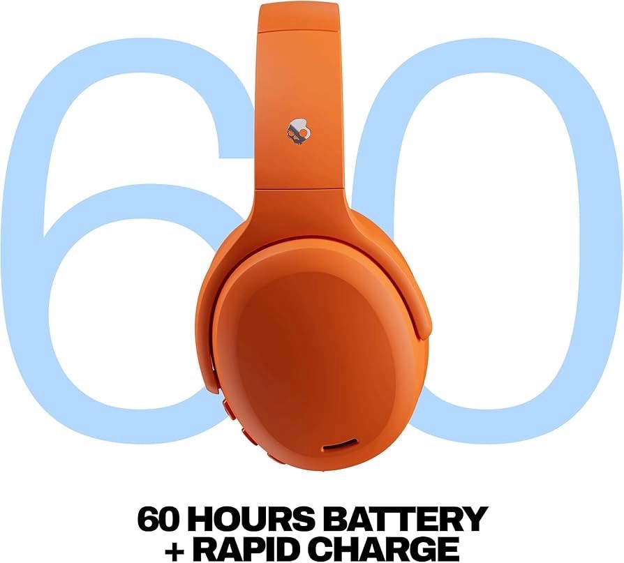 New Skullcandy Crusher ANC 2 Hazard Orange Bluetooth Headphones (see Photos)
