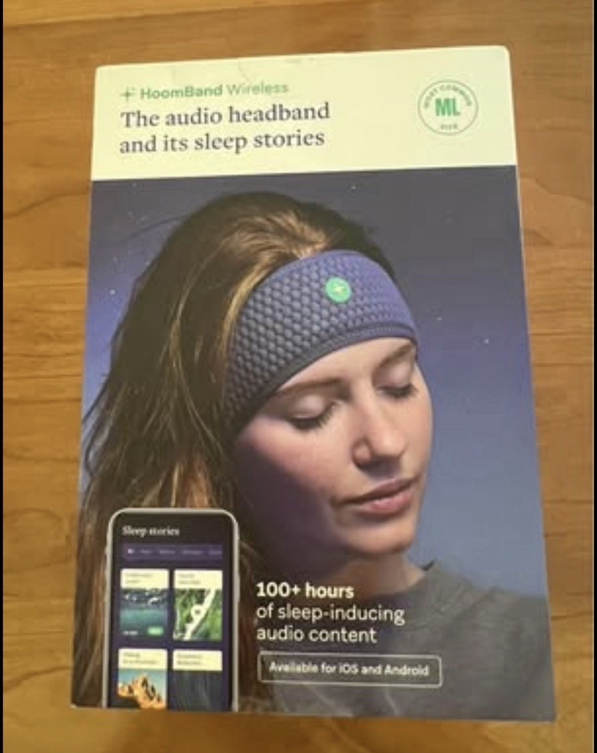 HoomBand Bluetooth Sleep Headband for Sleep, Travel, Meditation, Yoga M/L New