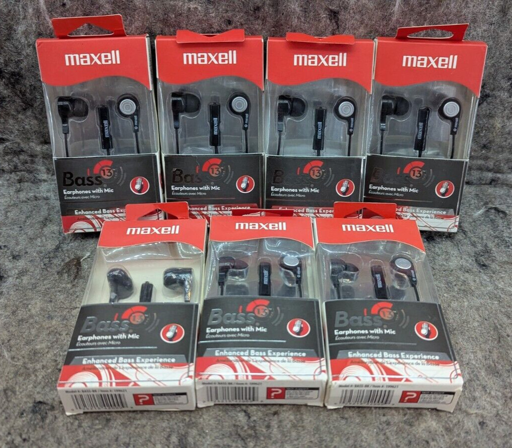 🔥7 New Maxell Bass 13 Earphones with Built-In Mic, Heavy Bass & Noise Isolation