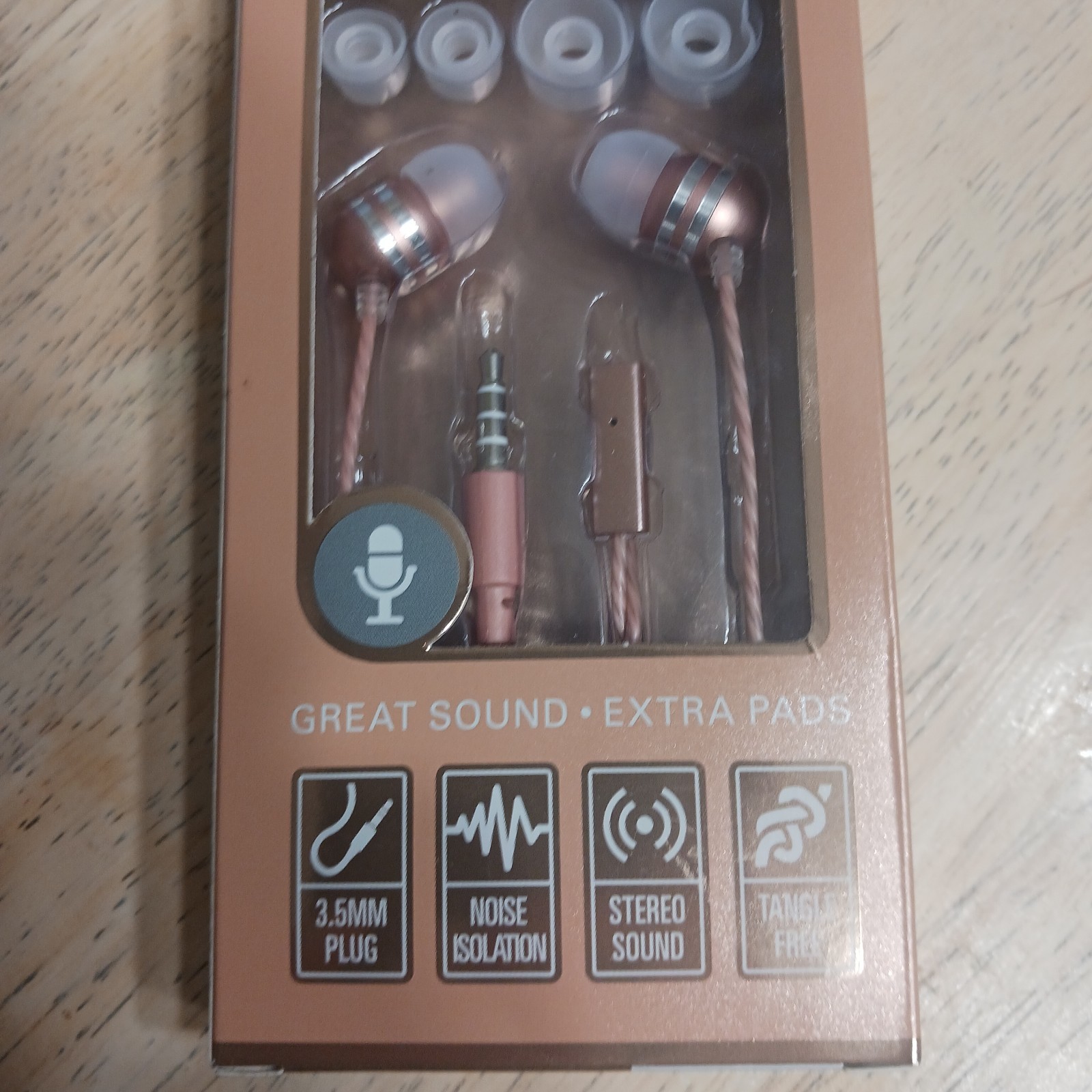 Sentry Metalbuds Ear Buds w/ Mic noise Isolation Tangle-Free Cord Lot Of 5