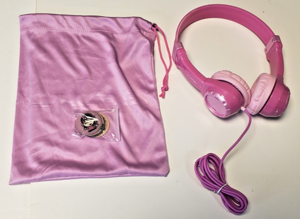 JLab JBuddies Folding Kids Headphones Volume limiting design all ages-PINK