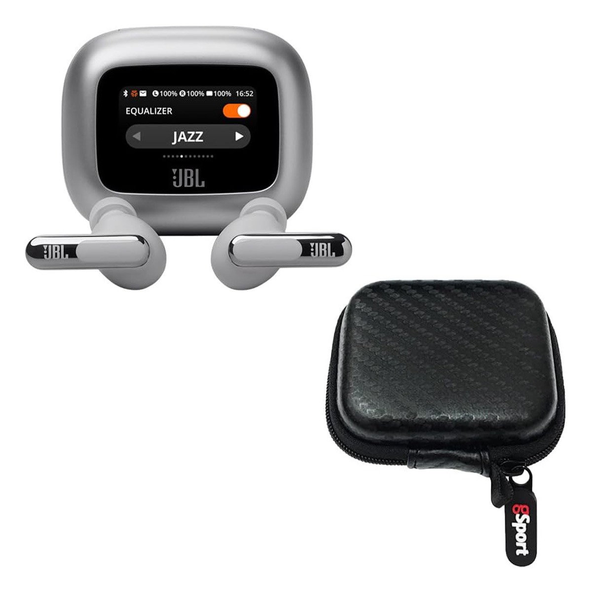 JBL Live Beam 3 True Wireless Noise Cancelling Earbud Bundle with gSport Case