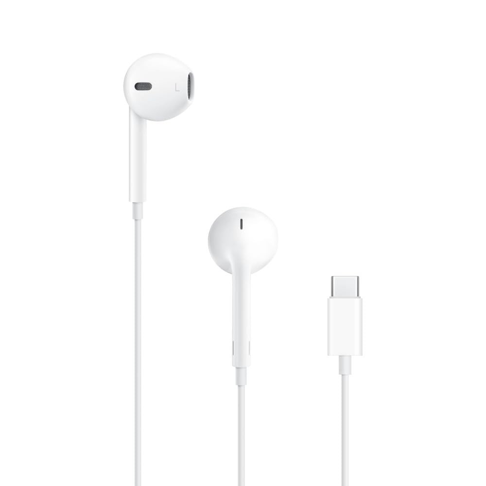 Apple EarPods USB-C Wired Earbud Headphones Built-In Remote White