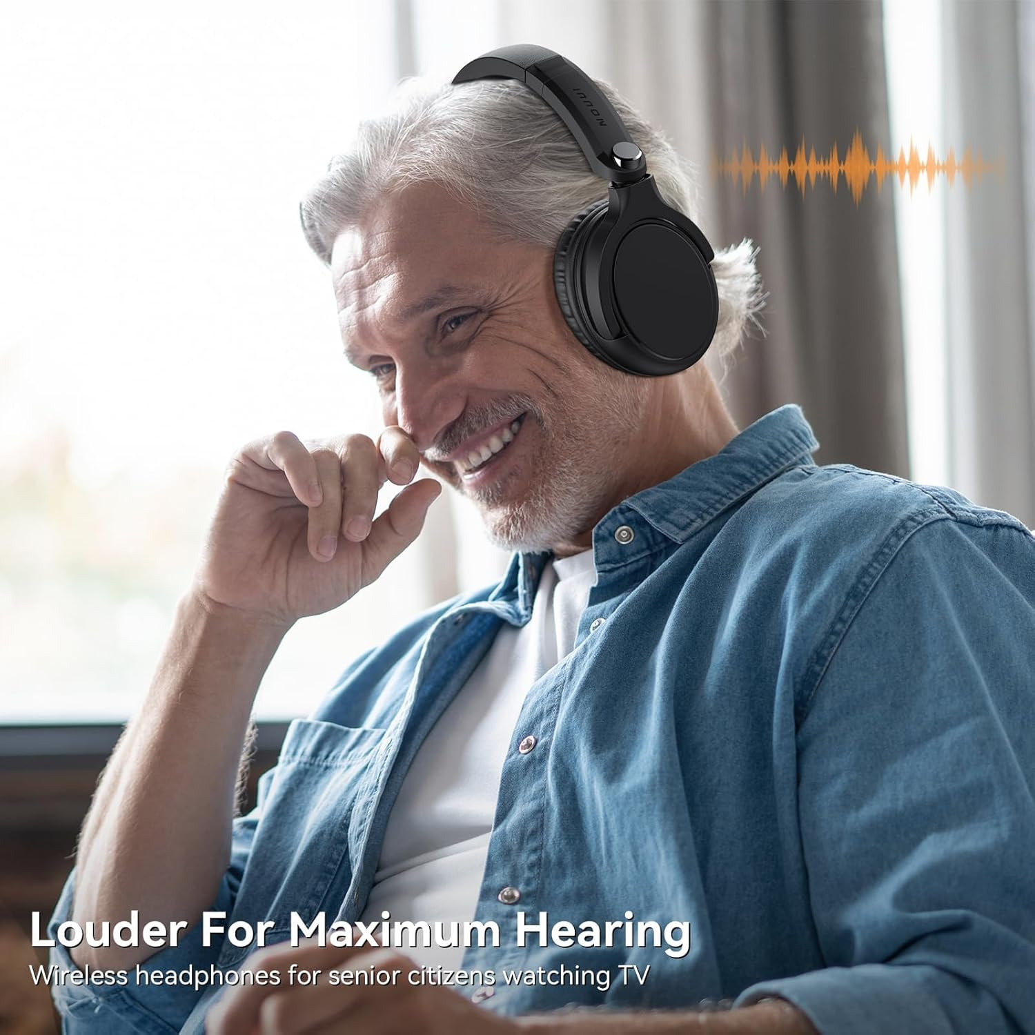 Wireless Headphones for TV Watching, TV Headphones Wireless for Seniors with Tra