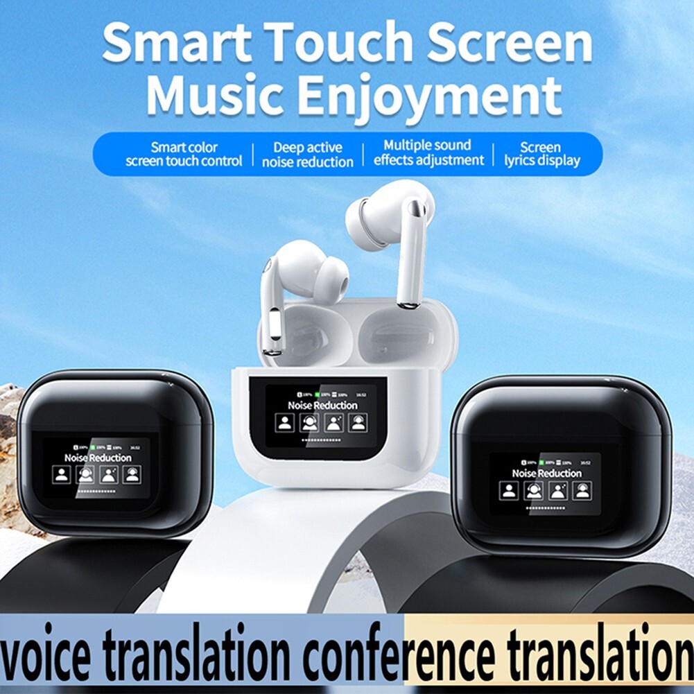 1 Pcs ABS Accurate 144 Languages Translation Wireless 5.0 Earbuds With Charging