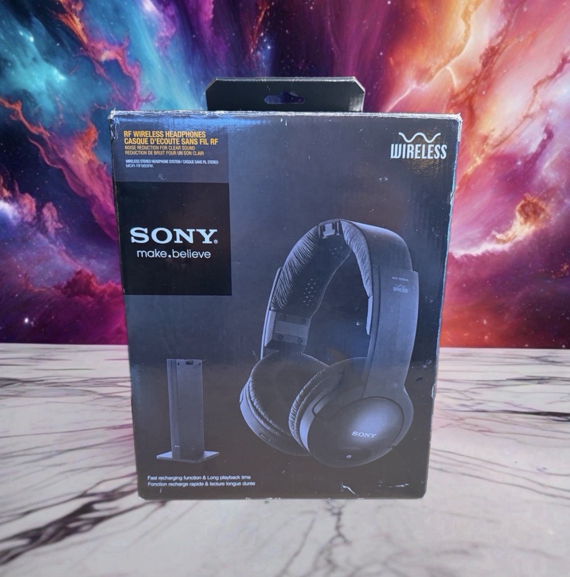 Brand New Sony MDR-RF985RK Over Ear Wireless Headphones Black For TV & Music