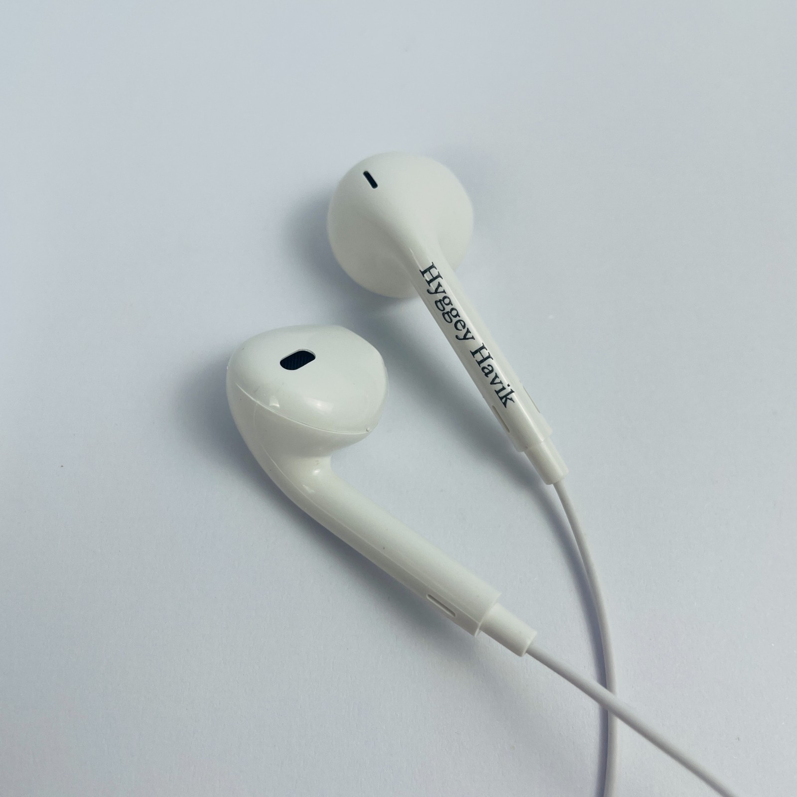 Hyggey Havik White 3.5mm Jack Wired In-Ear Earphones with Straight Cable