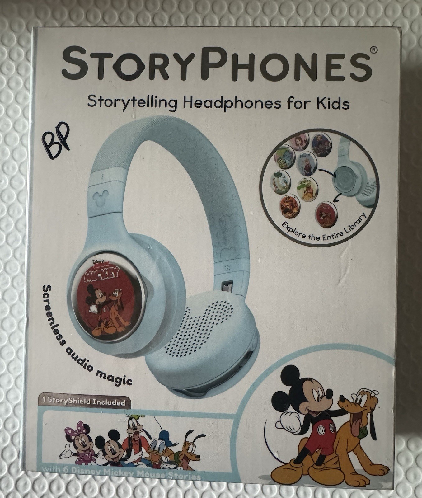 Storyphones Storytelling headphones for KIDS, Disney Bundle with Stories Blue
