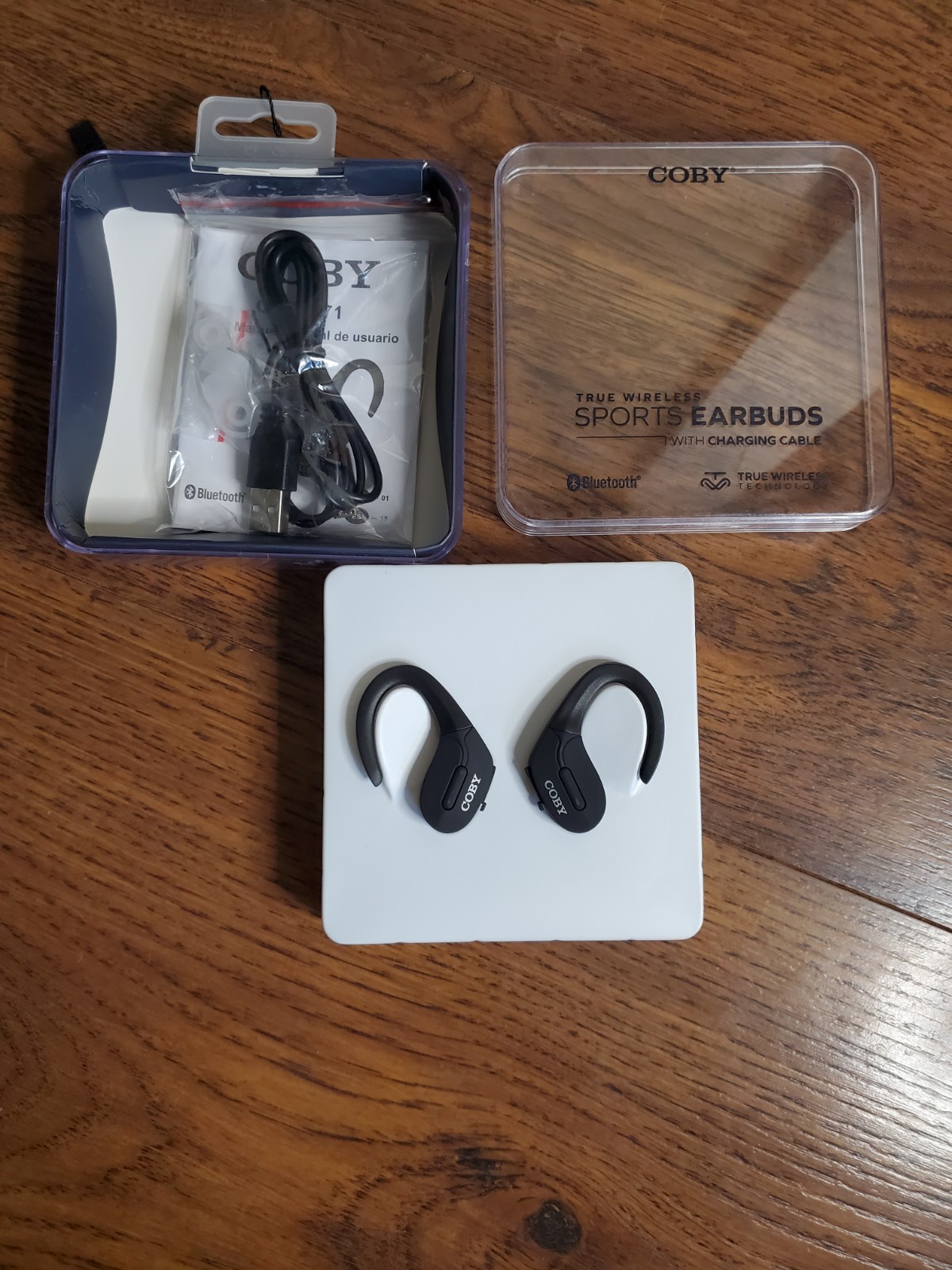 Coby Black True Wireless Bluetooth Sports Earbuds CETW571