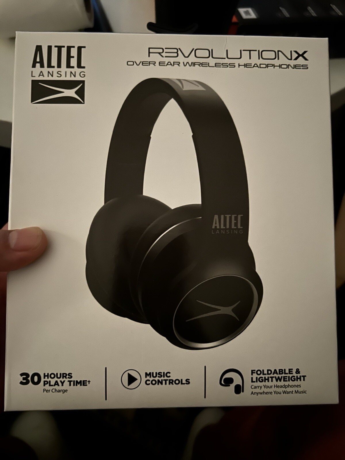 Altec Lansing R3volution X Wireless Bluetooth Headphones Black MZX009-BLK ONYX