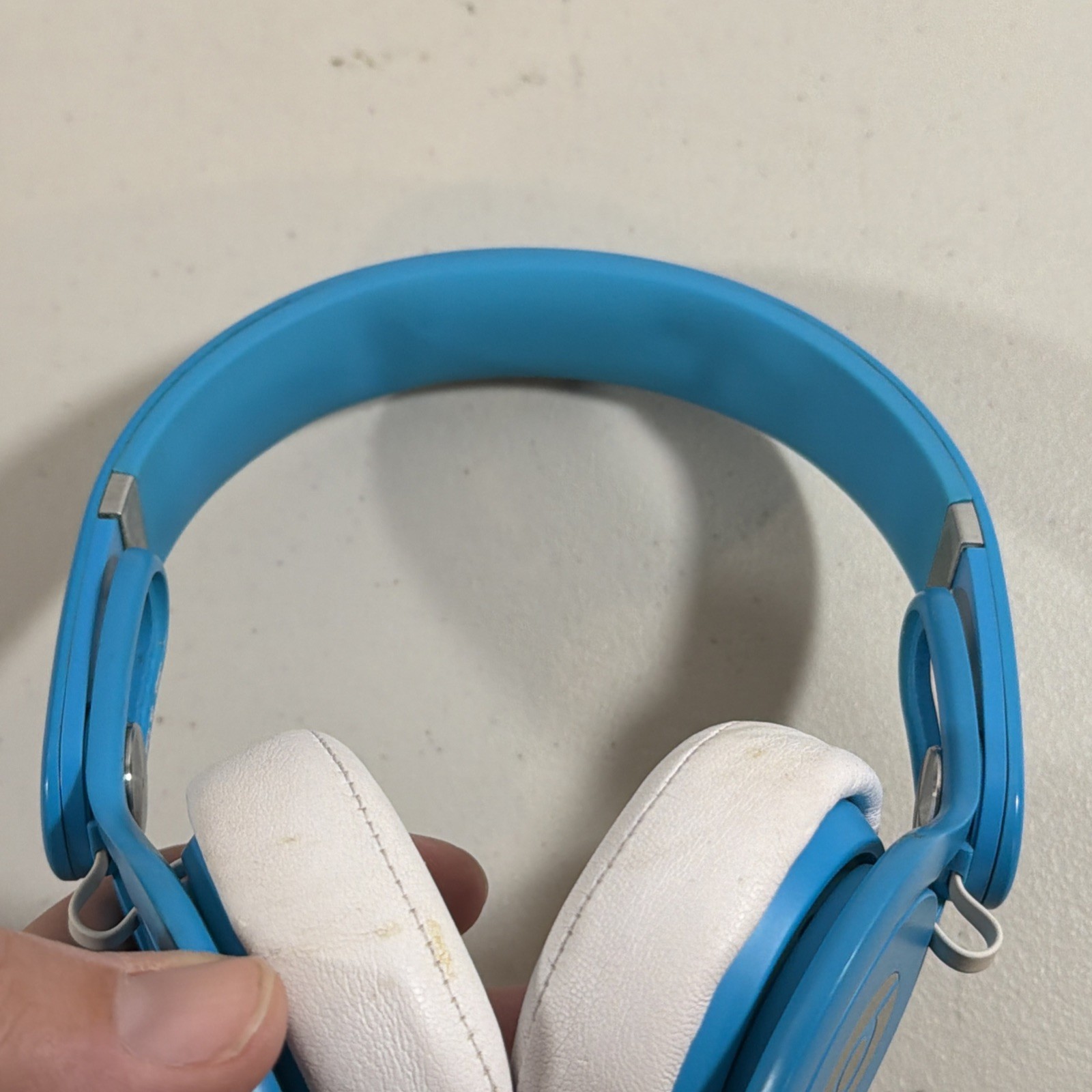Beats Mixr Wired On-Ear Headphones Blue White – SEE DESCRIPTION.