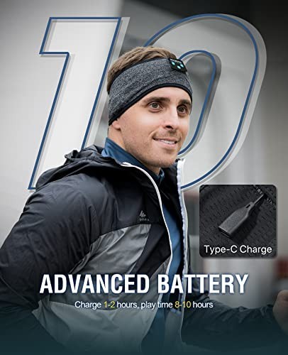 Perytong Sleep Headphones, Wireless 1 Count (Pack of 1), Coal Black