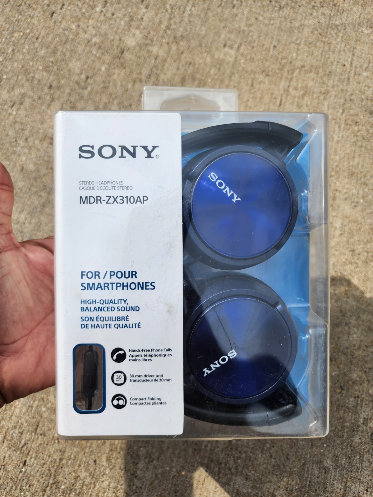 Sony On-the-Ear Wired Built In Mic Headphones- Blue (MDR-ZX310APLZ) BRAND NEW