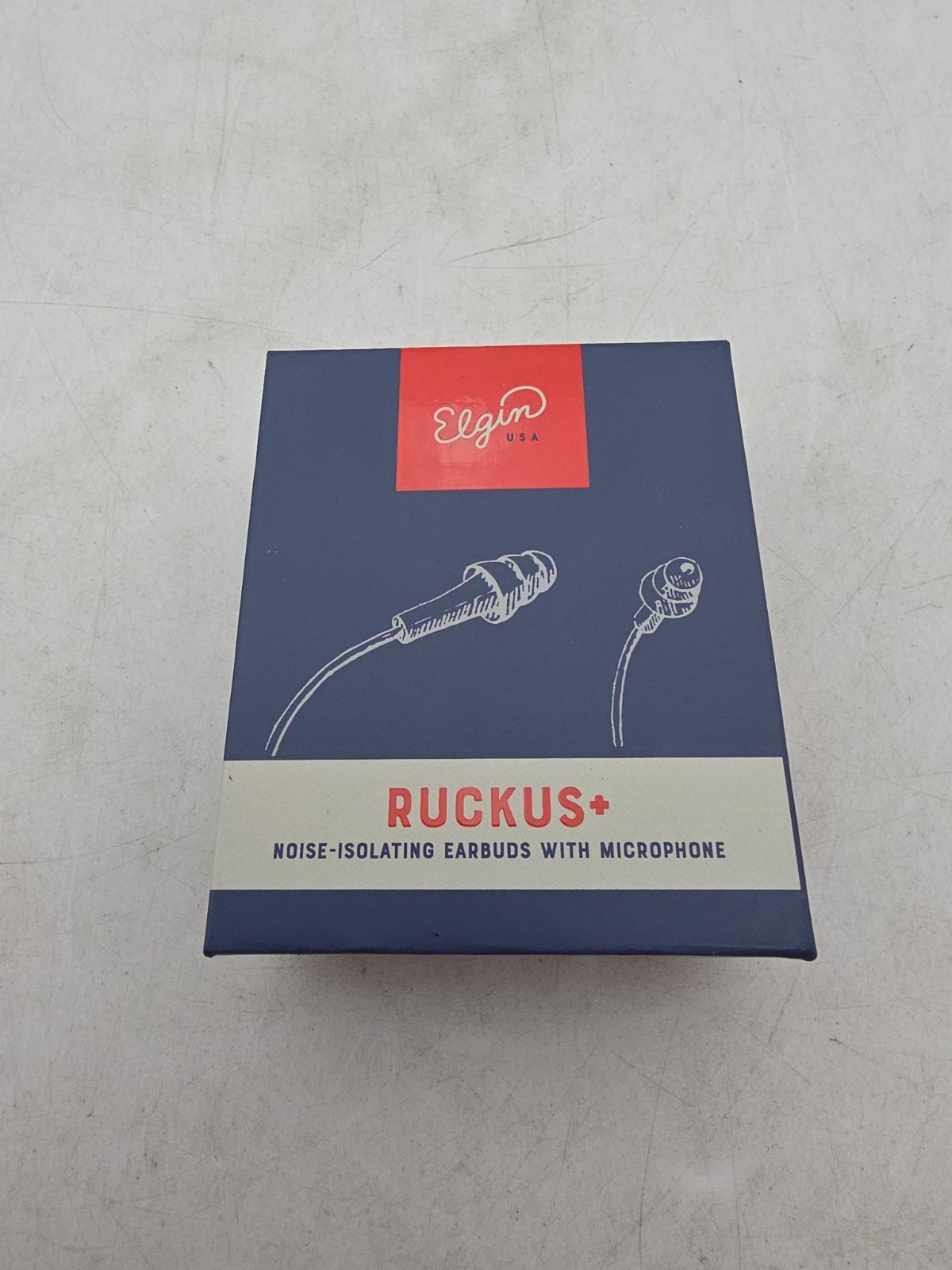 Elgin Ruckus+ Earplug Earbuds with Mic, 25 dB Noise Reduction Wired Orange
