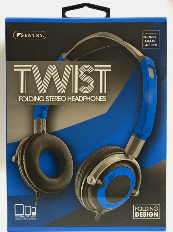 Sentry HO425 Twist Folding Stereo Headphones