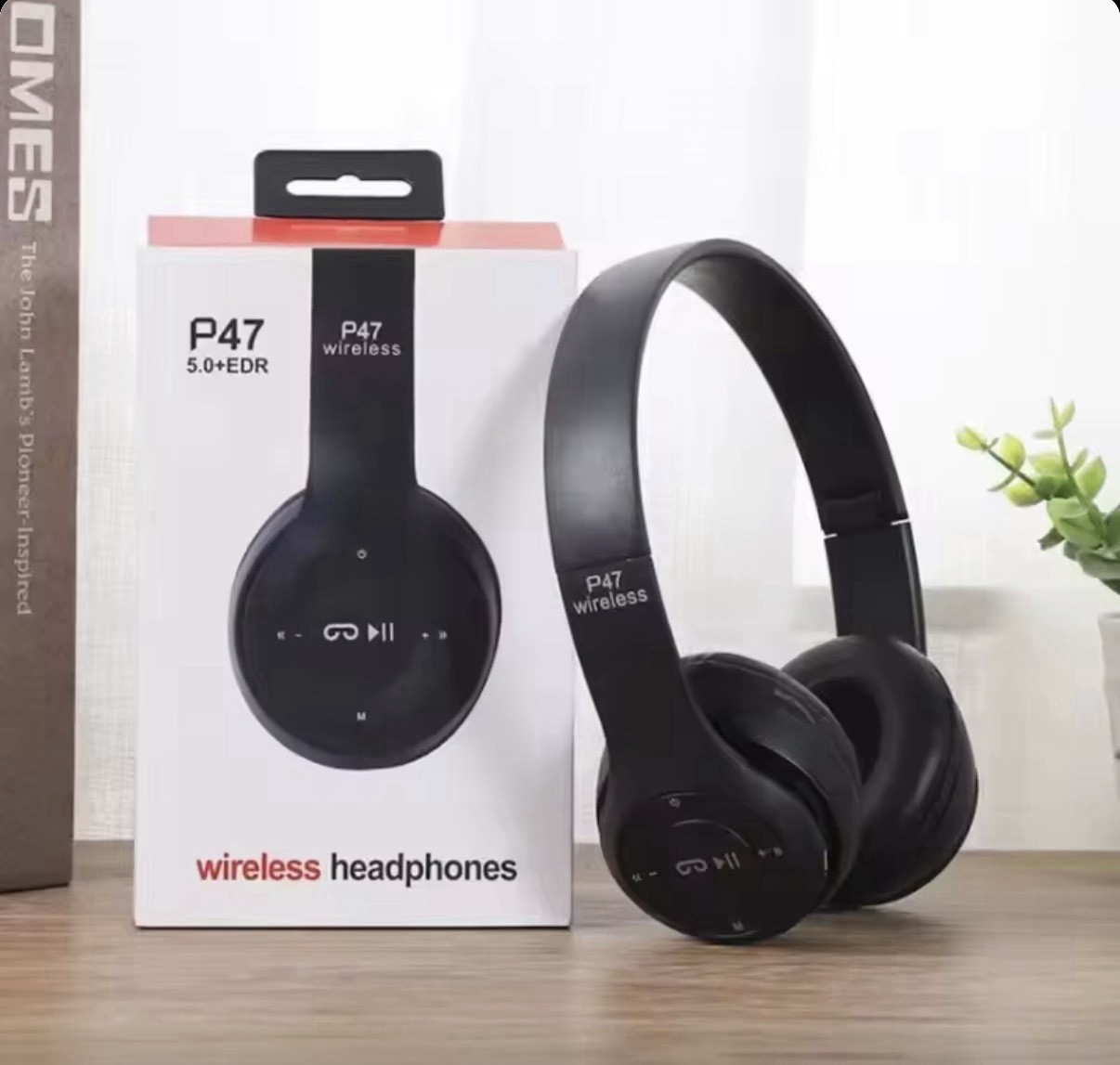 P47 Wireless Bluetooth 5.0+EDR Headphones – Green/White/Black/Blue/Red