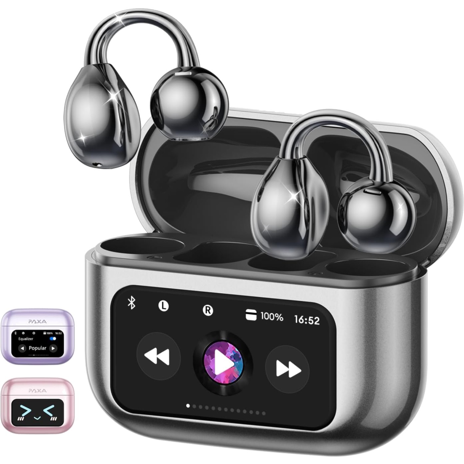 Lightweight M100 Bluetooth 5.4 Earbuds with Touchscreen for Workouts & Travel