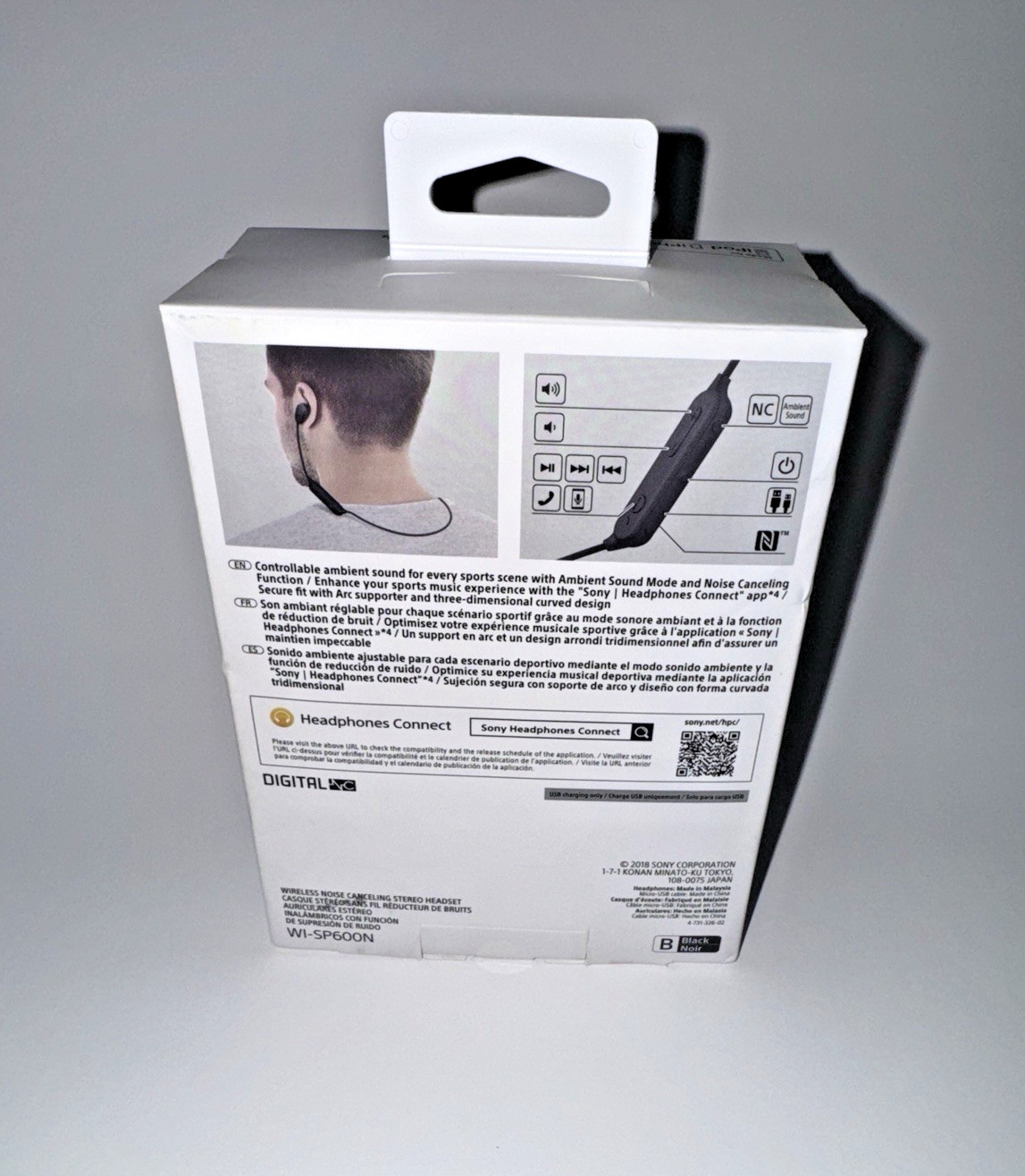 NEW Sony WI-SP600N Wireless Noise-Canceling in-Ear Sports Headphones Black 2018