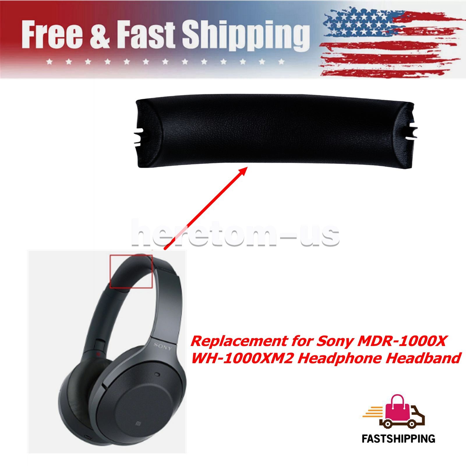 Replacement Part for Sony MDR-1000X WH-1000XM2 Headphone Headband Cushion Earpad