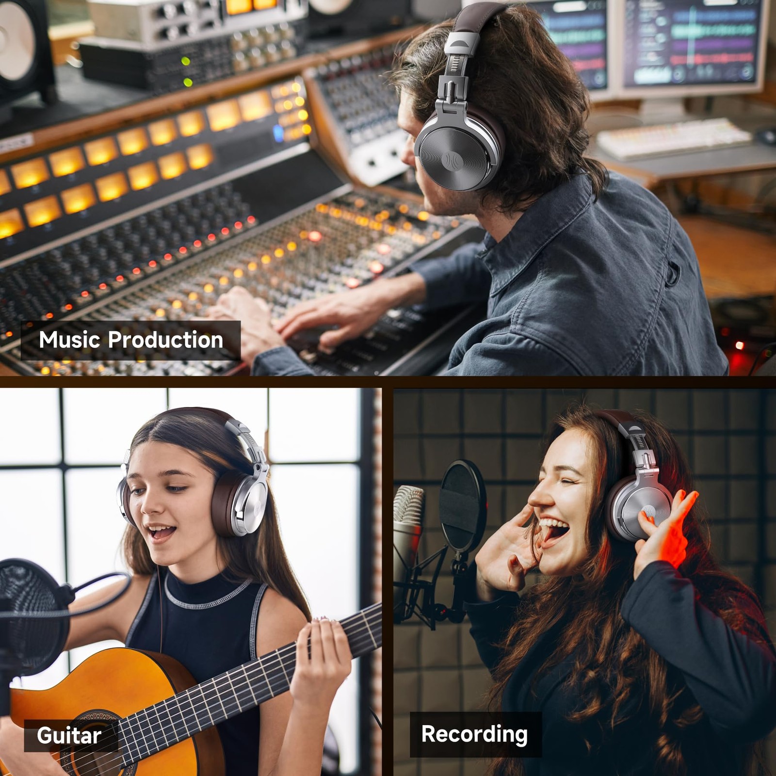 Pro30 Wired Premium Stereo Over Ear Headphone 50mm Driver Foldable Earmuffs