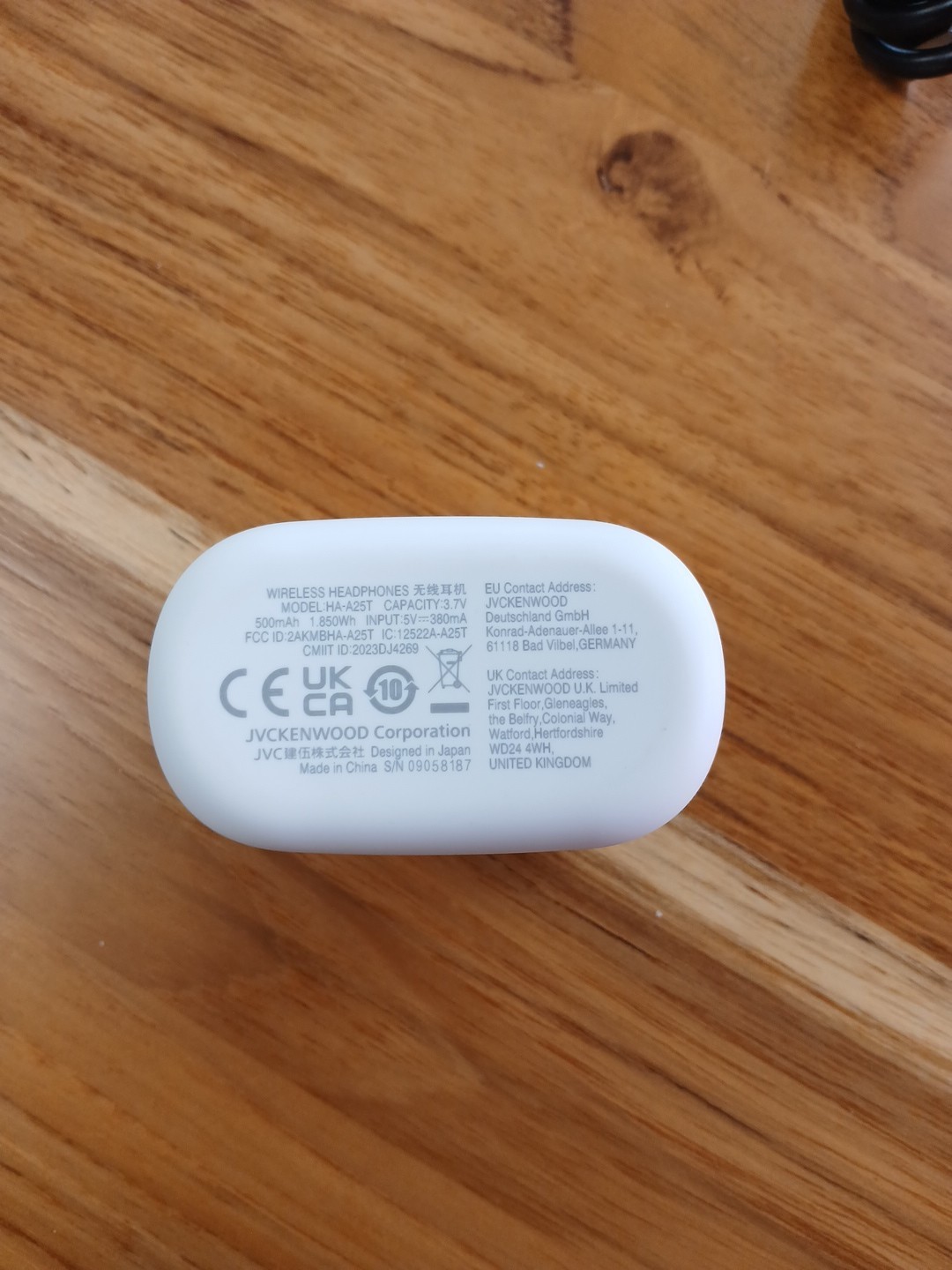 JVC Marshmallow True Wireless Noise Cancelling Earbuds in white.
