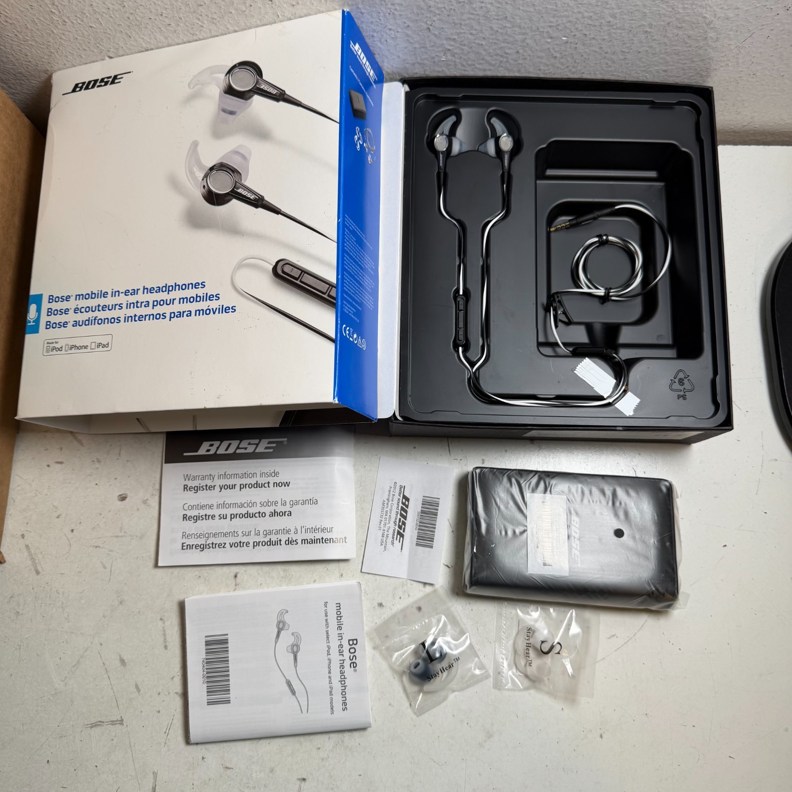 Bose MIE2 Black Water Resistant Sound Isolation Mobile In-The-Ear Headphones