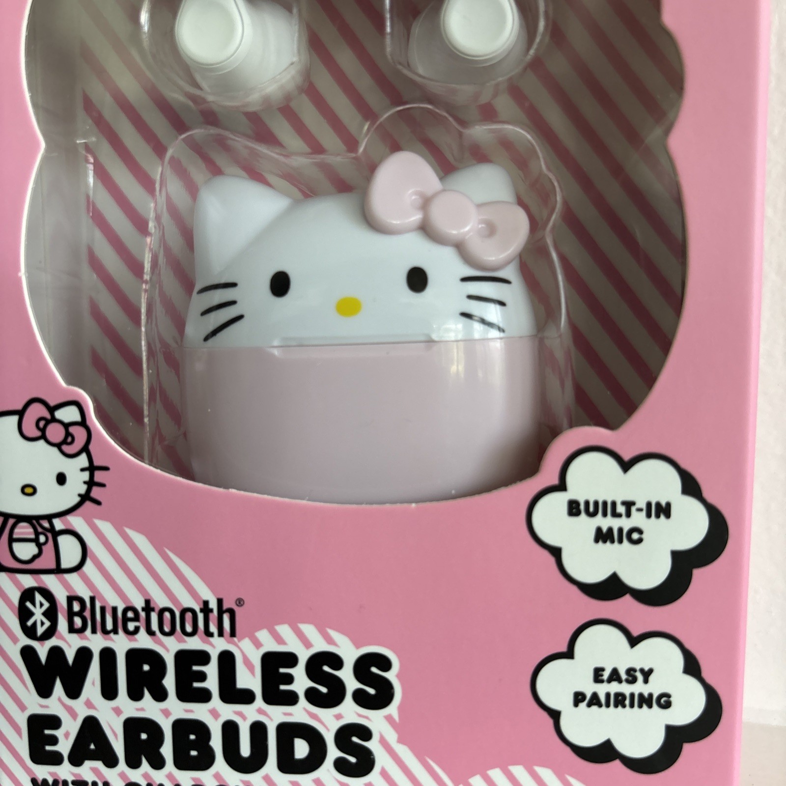 Hello Kitty Bluetooth Wireless Earbuds with Charging Case -New, Sealed