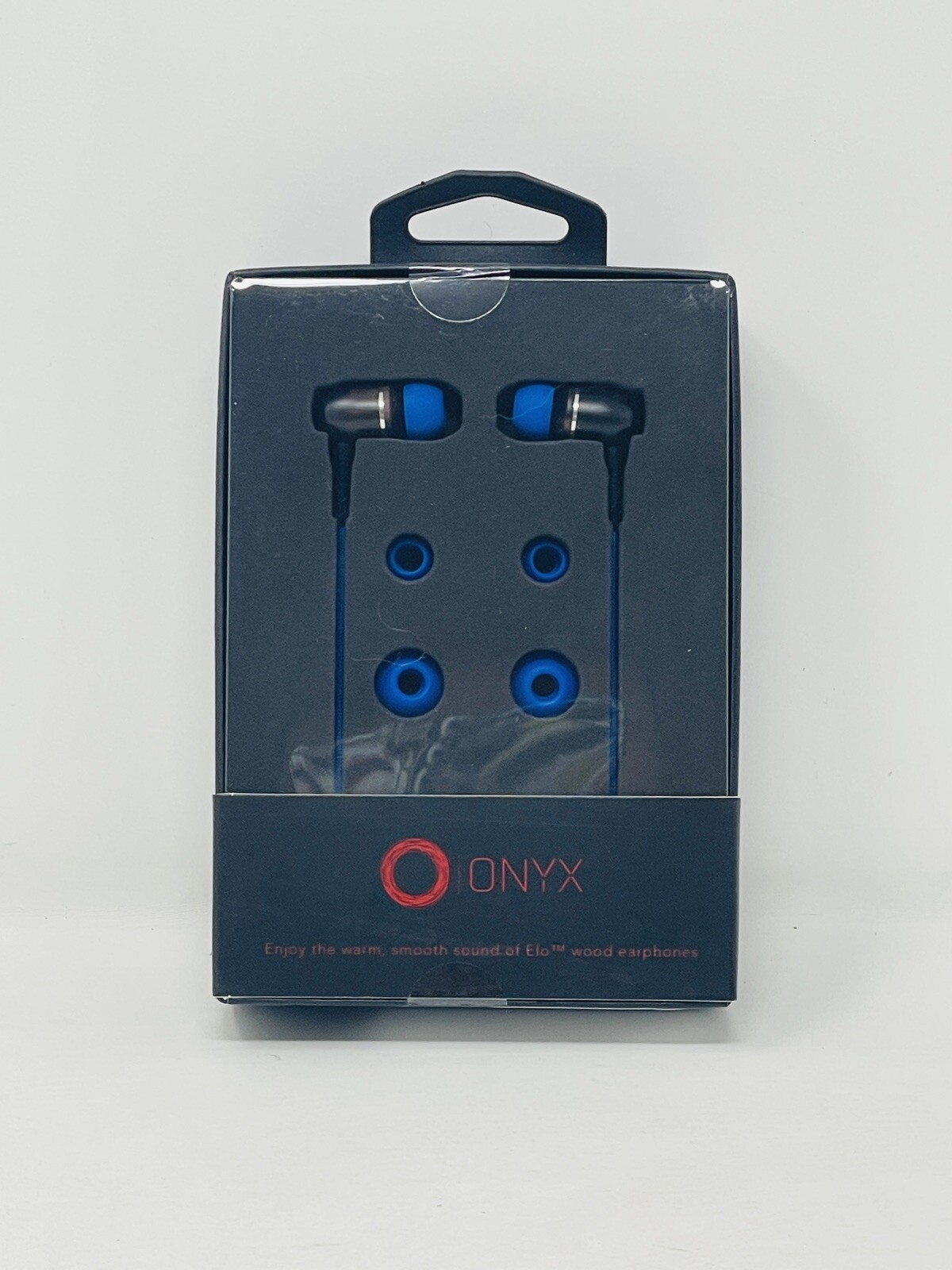 Onyx ELO Premium Genuine Wood In-ear Noise-isolating Headphones Blue NEW