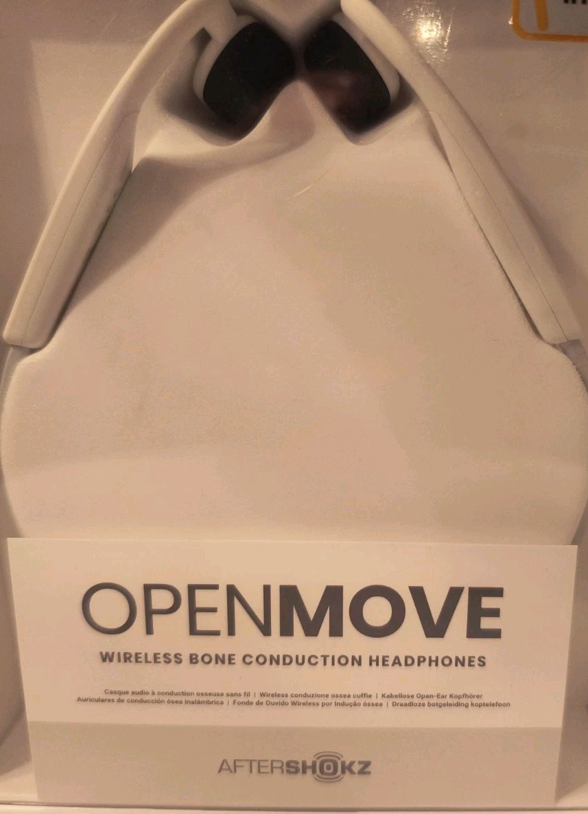 After Shokz OpenMove Bone Conduction Bluetooth Headphones Alpine White Sealed