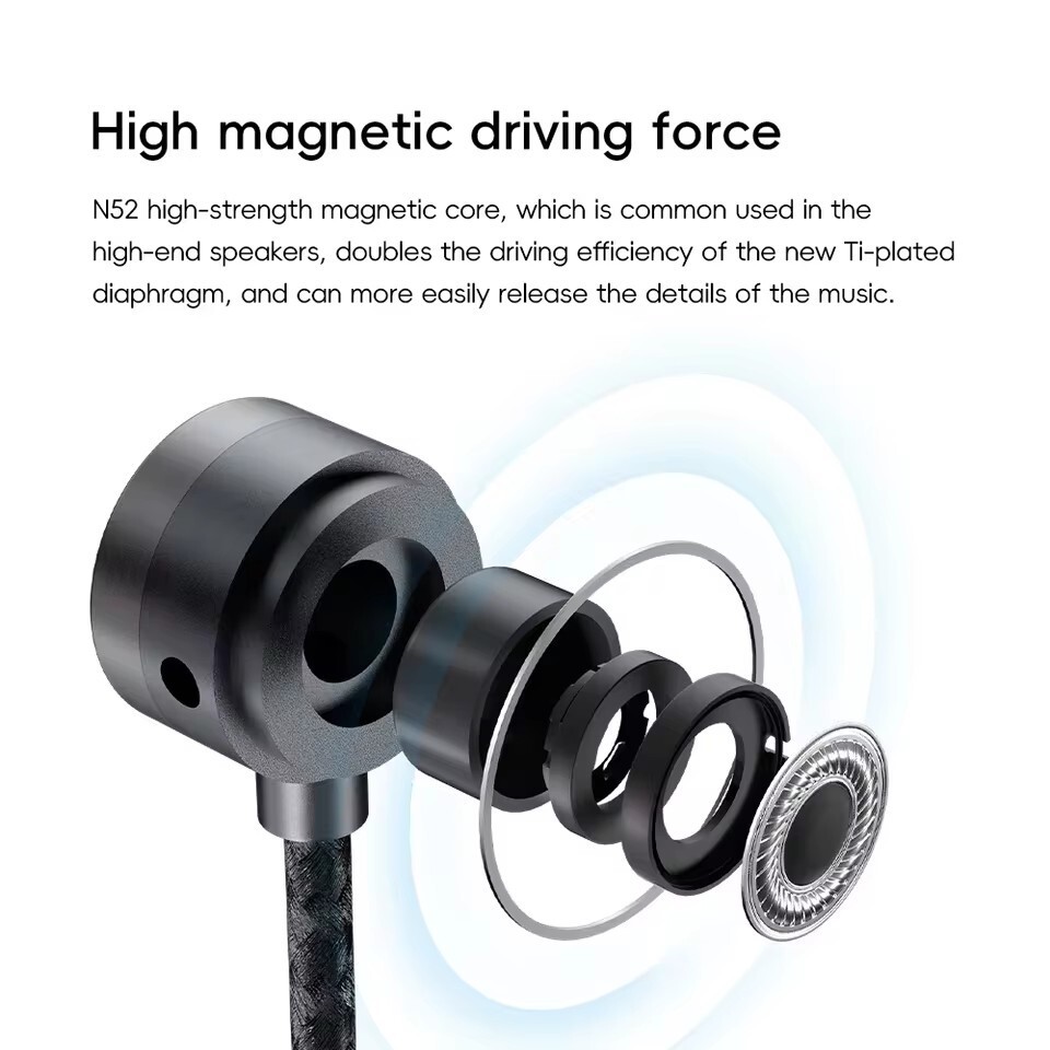 HiBy Yves 6mm Micro-dynamic Ti-plated HiFi Earphones High-magnetic Driver