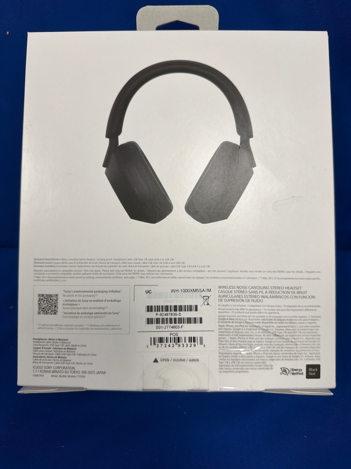 Sony WH-1000XM5SA Wireless Noise Canceling Bluetooth Over-Ear Headphones-Black