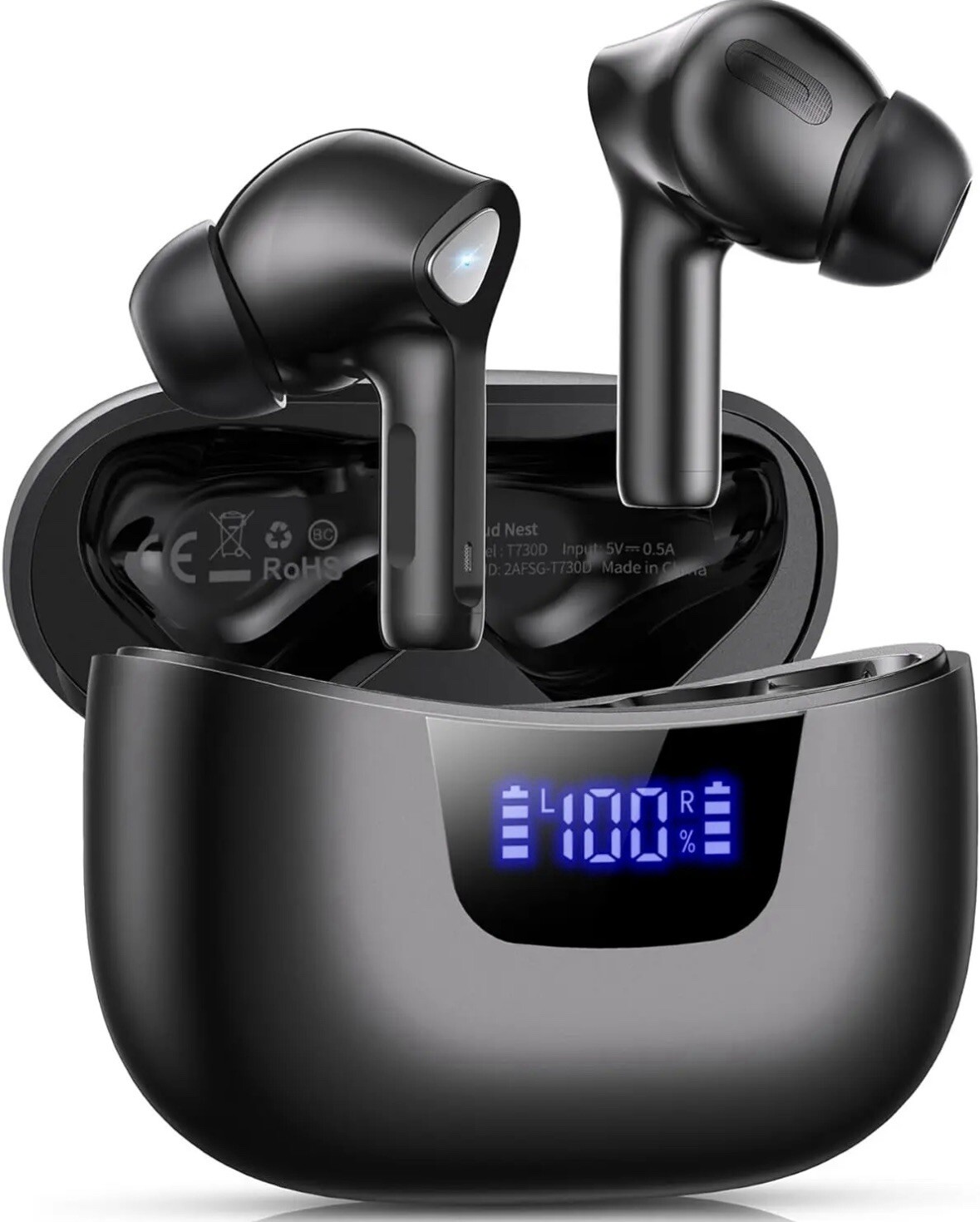 Wireless Earbuds Bluetooth Headphones With LED Power Display Charging Case