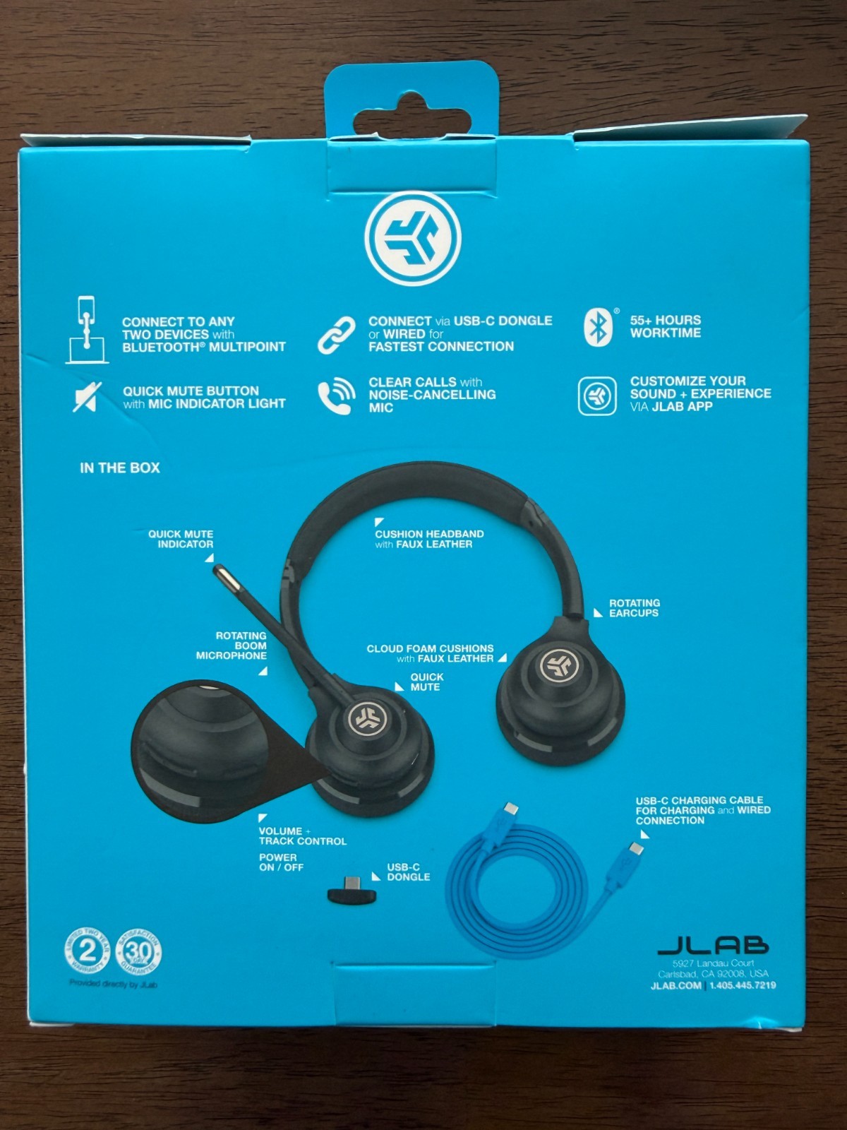 JLab Go Work HBGOWORKRBLK4 Wireless On-Ear Headphones