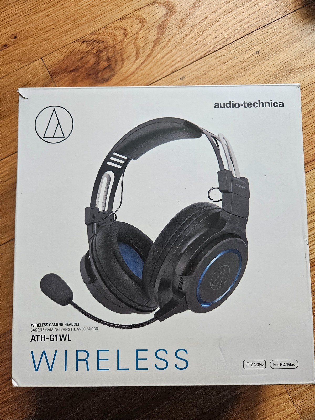 Audio-Technica ATH-G1WL Wireless Gaming Headset Black Blue USB Boom Mic