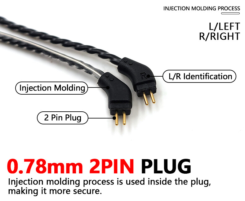 6N OCC HiFi Cable With Mic For TFZ UE18 JH13 JH16 W4R UM3X 1964 Ears Earphones