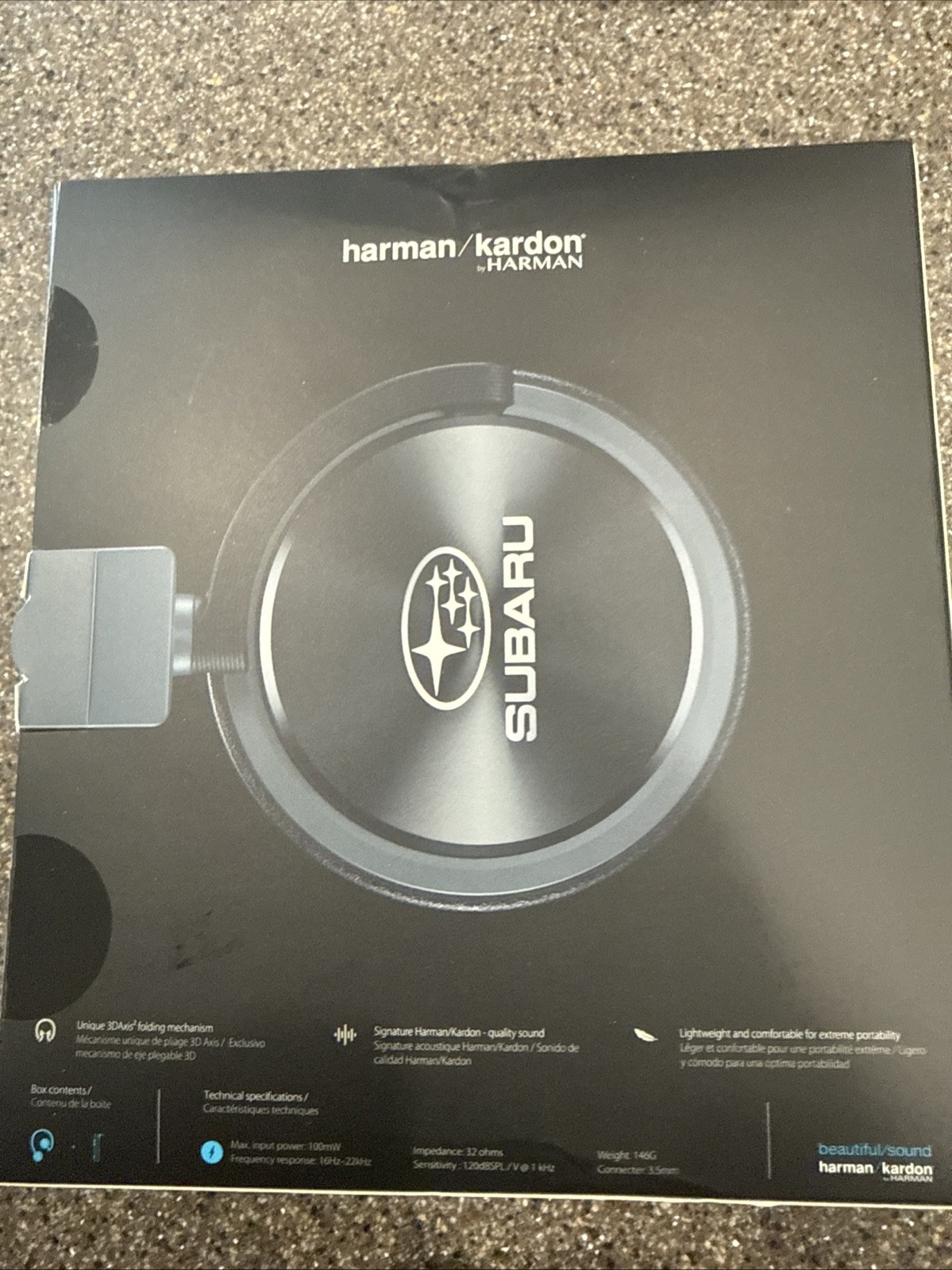 Subaru Harman Kardon High Performance Foldable Mini Headset New Open Box Sealed