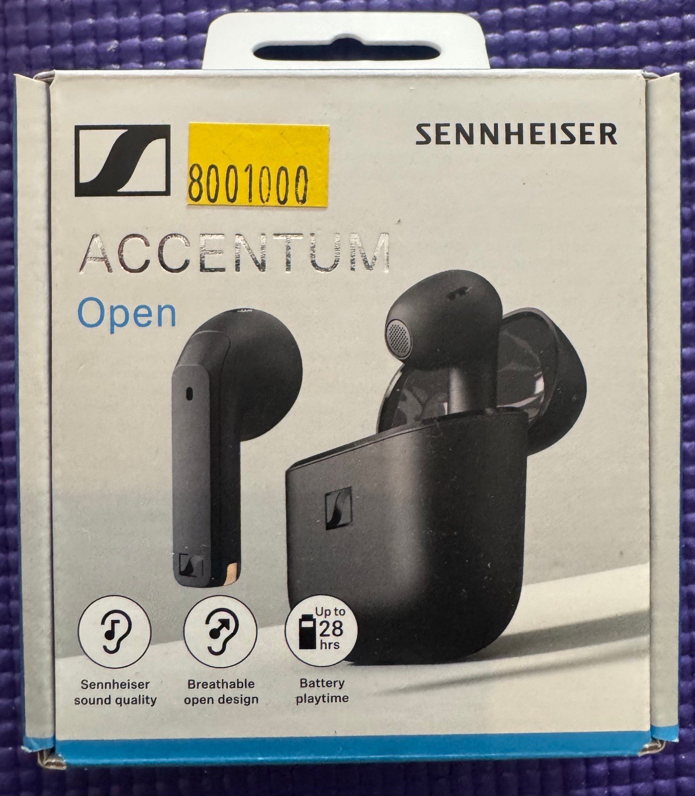 Sennheiser ACCENTUM Open True Wireless Bluetooth In-Ear Earbuds – Black