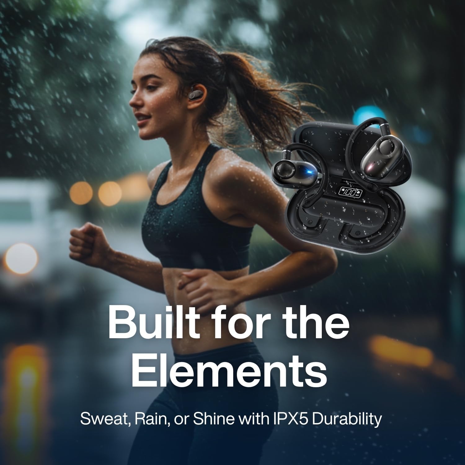 Open Ear Earbuds with Bi-Axial Adjustment Fit and Immersive Sound, Bluetooth …