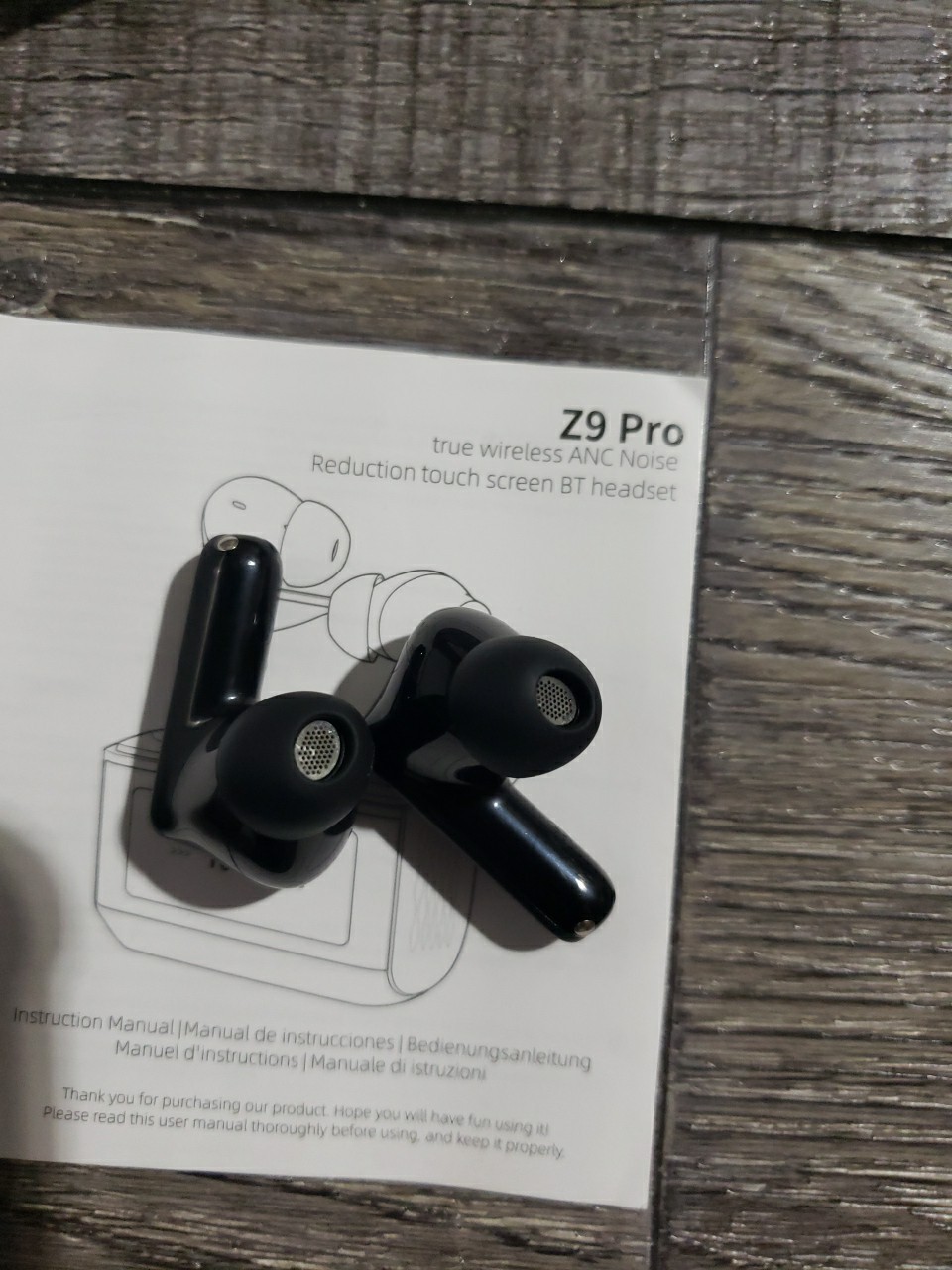 ZYHKON Z9 Pro Wireless Earbuds w/ Touch Screen, Transparency Mode, IPX7 Earphone